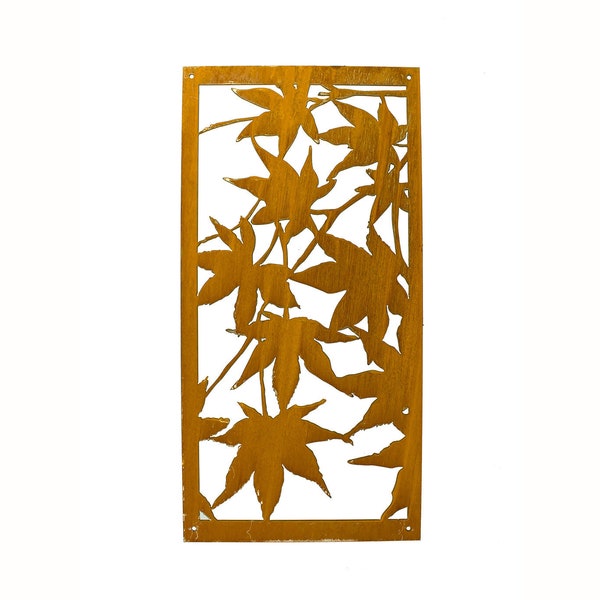 Metal Privacy Screen, Maple Leaves Privacy Garden Panels, Fall Decor | P642