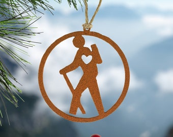Hiking Ornament, Hiking Decor, Christmas Tree Ornaments, Mountain Hiking | O812