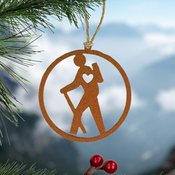 Hiking Ornament, Hiking Decor, Christmas Tree Ornaments, Mountain Hiking | O812