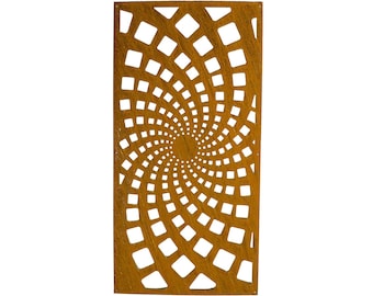 Privacy Screen | Metal Wall Art | Illusion, Cyclone Metal Garden Panel | P615