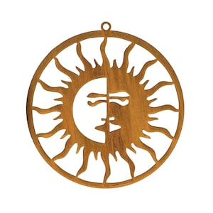 Sun Wall Art, Metal Sun Artwork, Garden Sun, Sun & Moon, Outdoor Decor, Garden Art Metal
