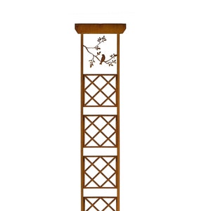 Rusty Bird & Branch Garden Trellis, Plant and Vines, For Climbing Plants, Garden Gifts, Flower Trellis | T701