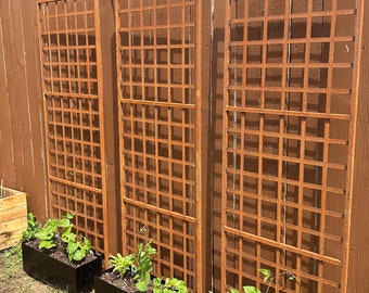 Heavy Duty Metal Trellis Panel | Large Garden Grid & Privacy Screen PS525