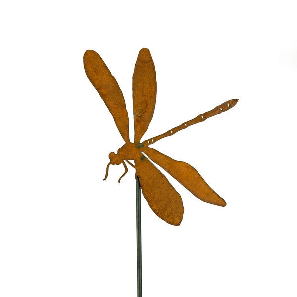 Rusty Dragonfly Garden Stake,  Garden Gifts, Rustic Garden Decor, Garden Accessories | GP209