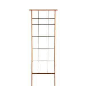Metal Garden Trellis, Heavy Duty Vegetable Trellis 72x20&quot; Top Bar 24”, Rusty Metal Trellis for Garden | T703