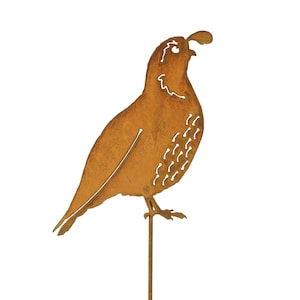 California Quail Garden Stake | Metal Quail For Garden | GP104
