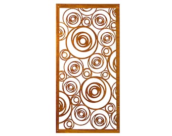 Privacy Screens | Circle Pattern Decorative Screens | Large Metal Wall Art | Privacy Panel | P614