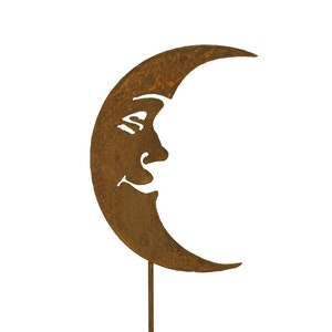 Crescent Moon Garden Stake | Moon Sun Garden Decor | GP108
