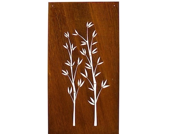 Bamboo Leaves & Branches, Privacy Screen | Metal Wall Art Screen | Decorative Metal Panels | P602