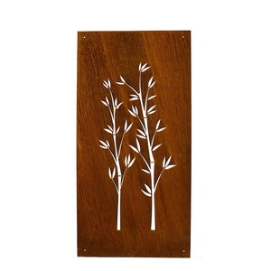 Bamboo Leaves & Branches, Privacy Screen | Metal Wall Art Screen | Decorative Metal Panels | P602