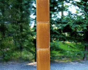 Metal Privacy Screen, Large Rusted Garden Decor (72x12") PS502