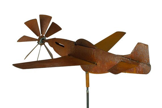 P51 Mustang Airplane Wind Spinner Metal Kinetic Wind Etsy