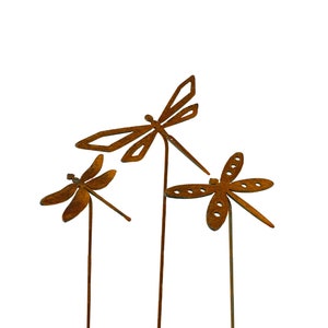 Dragonfly Garden Stake Set of 3, Dragonfly Garden Décor, Gardening Gift Sets, Garden Gifts | GP111