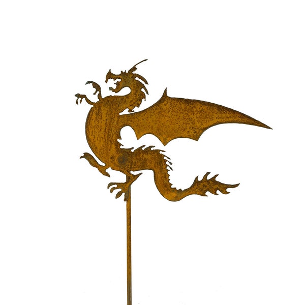 Dragon Garden Stake | Metal Garden Art | Dragon Decor & Gift #D1 | GP110