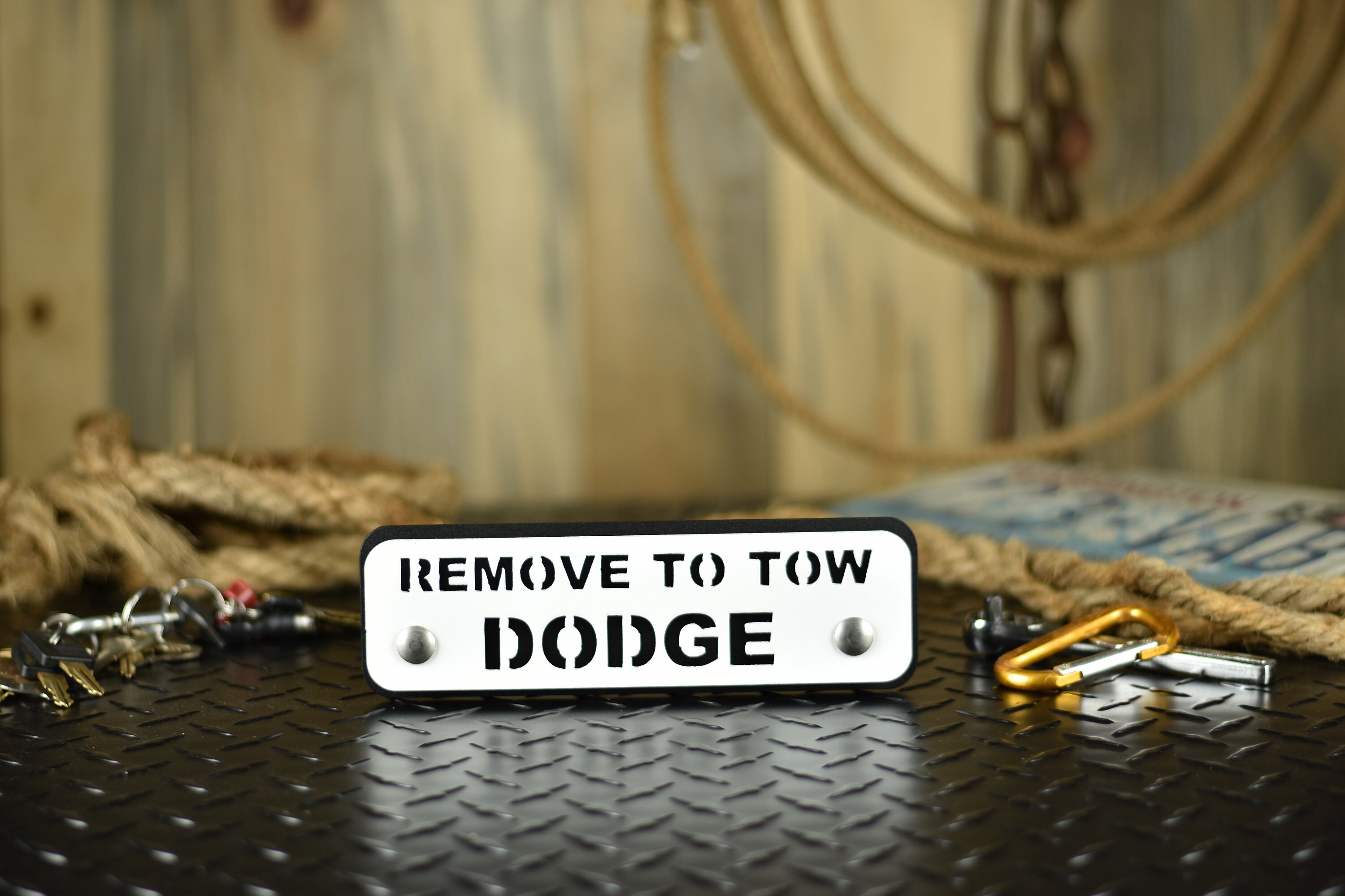 Trailer Hitch Cover Remove To Tow Dodge Funny Metal Decal Etsy