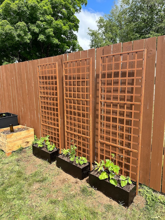Heavy Duty Metal Trellis Panel | Large Garden Grid & Privacy Screen PS525