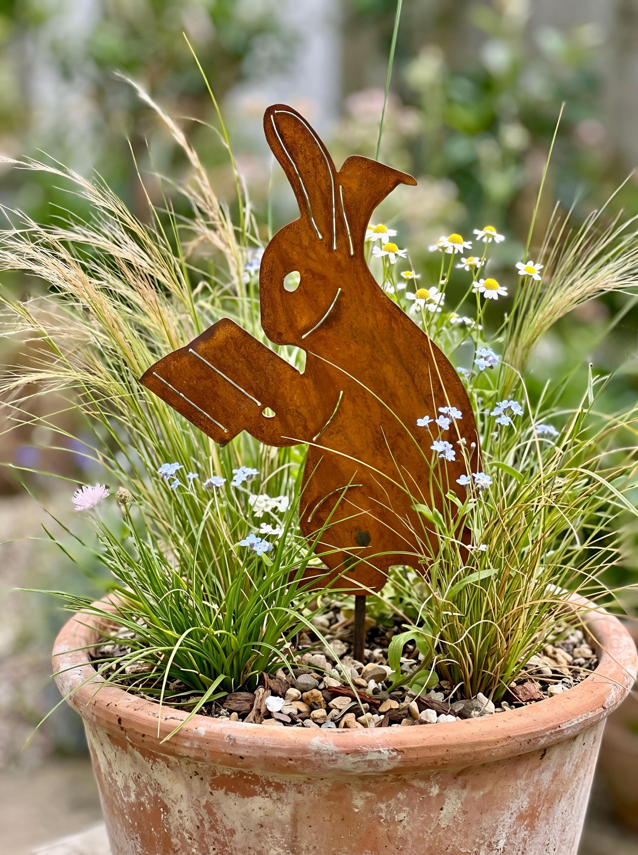 Metal Rabbits Yard Art - Etsy