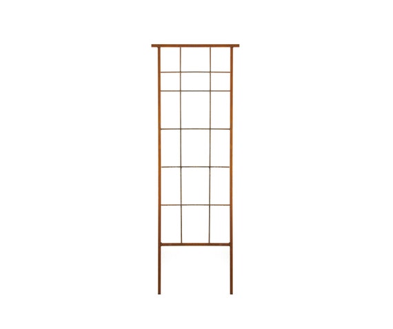Metal Garden Trellis, Heavy Duty Vegetable Trellis 72x20" Top Bar 24”, Rusty Metal Trellis for Garden | T703-S
