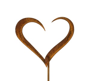 Heart Yard Art, Metal Stake, Heart Ornament, Metal Garden Decorations