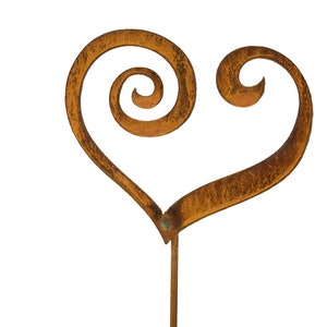 Rustic Heart Decor, Metal Heart Garden Stake, Heart Shaped Decor, Small Heart, Wedding Ornament | GP129