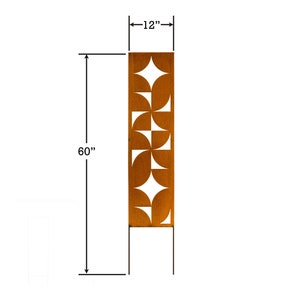 Stella Panel, Rusty Privacy Screen, Garden Panel, 12