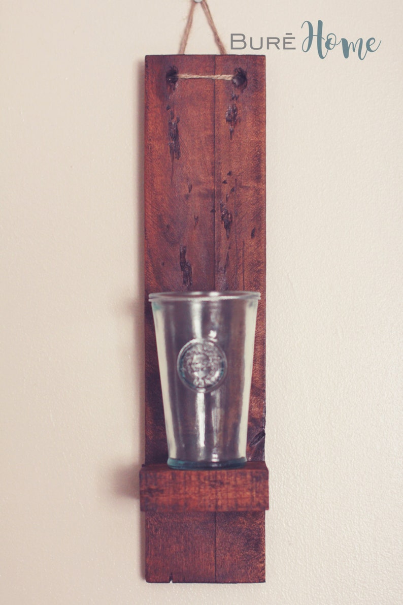 Reclaimed Wood Wall Shelf Flower Vase. Hand Made. Etsy