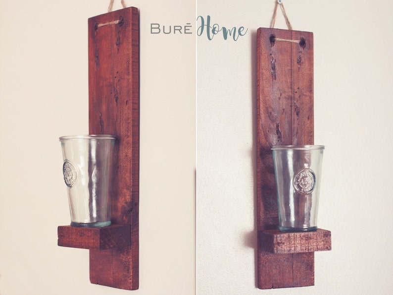 Reclaimed Wood Wall Shelf Flower Vase. Hand Made. Etsy