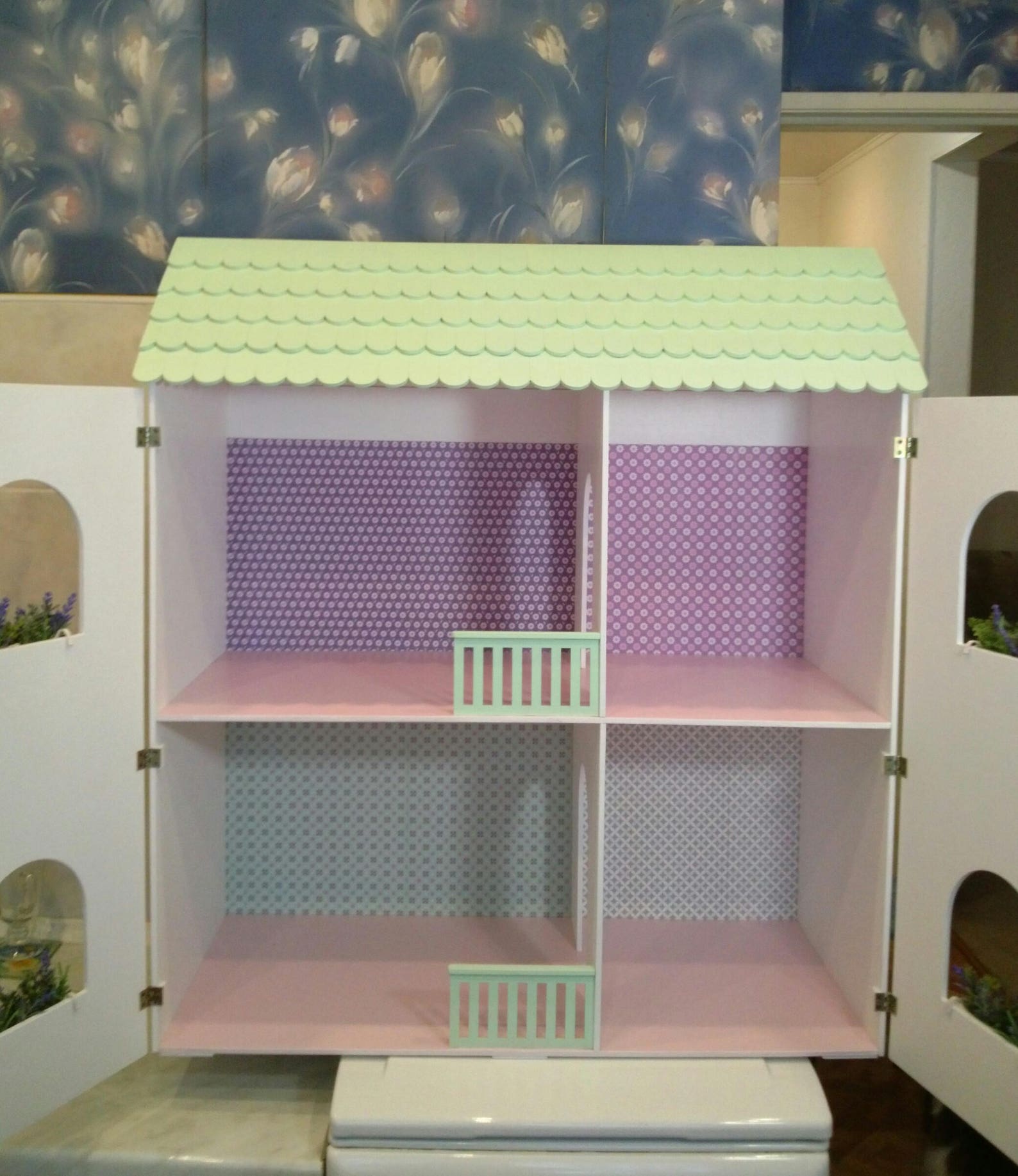 Wooden Dollhouse/Barbie Doll house/Dollhouse Furniture/Living | Etsy