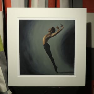 Fine Art Print, High Quality, Beauty in the Fall, Portrait of a Dancer, Ballet, Male Dancer, Young Dancer Painting