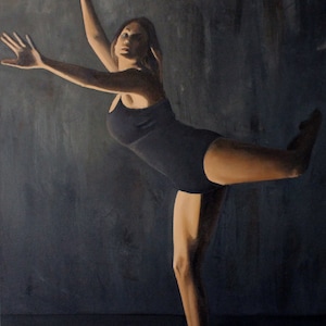 Ballet Painting, Original Artwork, Wall Art Ready to Hang, Perfect Gift for her, Christmas, by UK Artist Alex Jabore