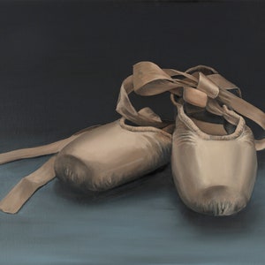 Ballet Shoes Still Life, Ballet Painting, Ballerina, Dance, Fine Art Limited Edition Print (2021)