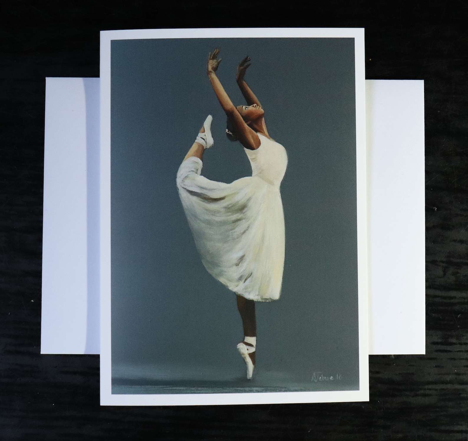 blank greeting card of young ballerina, ballet dancer on pointe, ballet artwork print // birthday cards, art prints, greetings b blank greeting card of young ballerina, ballet dancer on pointe, ballet artwork print // birthday cards, art prints, greetings b