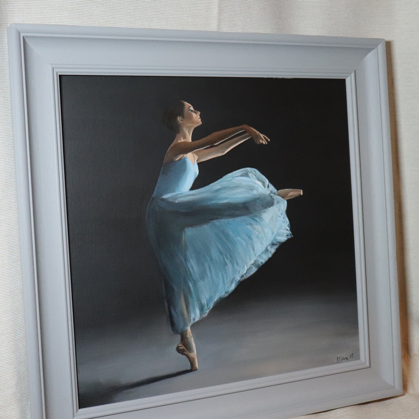 movement, portrait of a dancer, ballet, ballerina, young woman painting, original artwork, not print, nutcracker