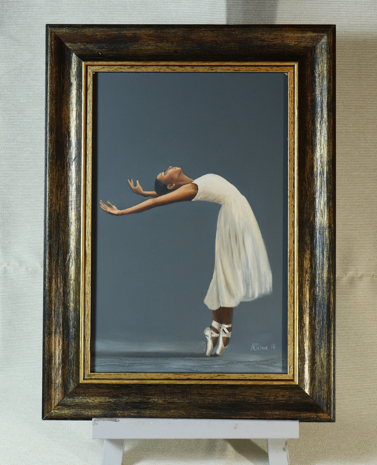 blank greeting card of young ballerina, ballet dancer on pointe, ballet artwork print // birthday cards, art prints, greetings b