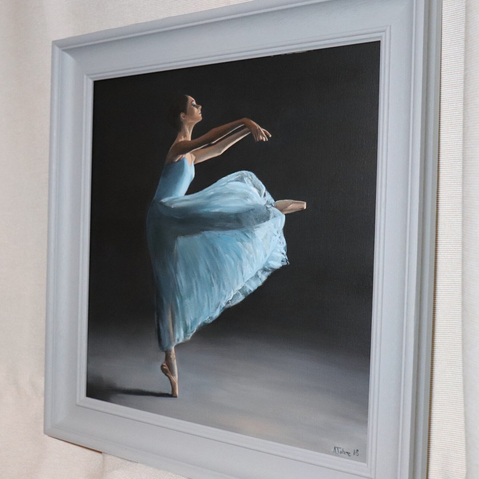 movement, portrait of a dancer, ballet, ballerina, young woman painting, original artwork, not print, nutcracker