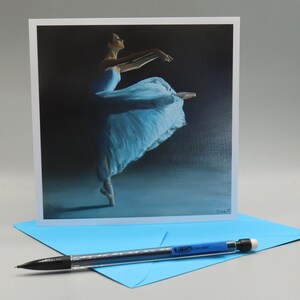 Cartões comemorativos de arte de balé, dançarina em pontas, menina, impressão artística/cartões de aniversário do artista britânico Alex Jabore