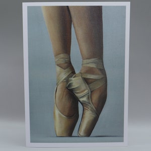 Feet on Pointe , TänzerIn Kunstdruck / Geburtstagskarten, Weihnachten Kunstdrucke nach Original Kunstwerk UK Künstler Alex Jabore