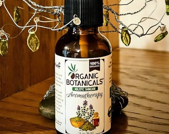 100% Organic Natural Aromatherapy - Foot & Shoe Spray, Amber Glass Travel Bottle, 1 oz.