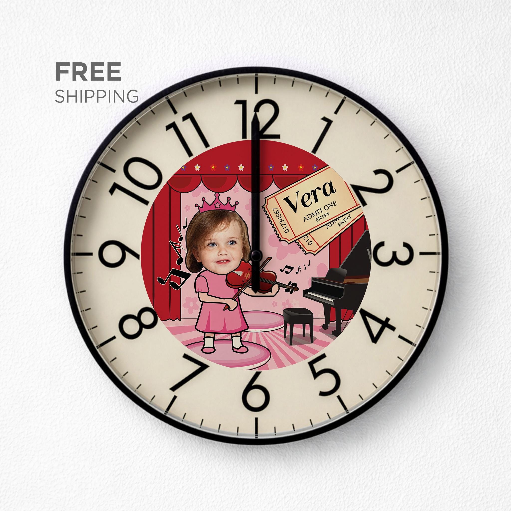 Violin Wall Clock - Etsy display picture 2