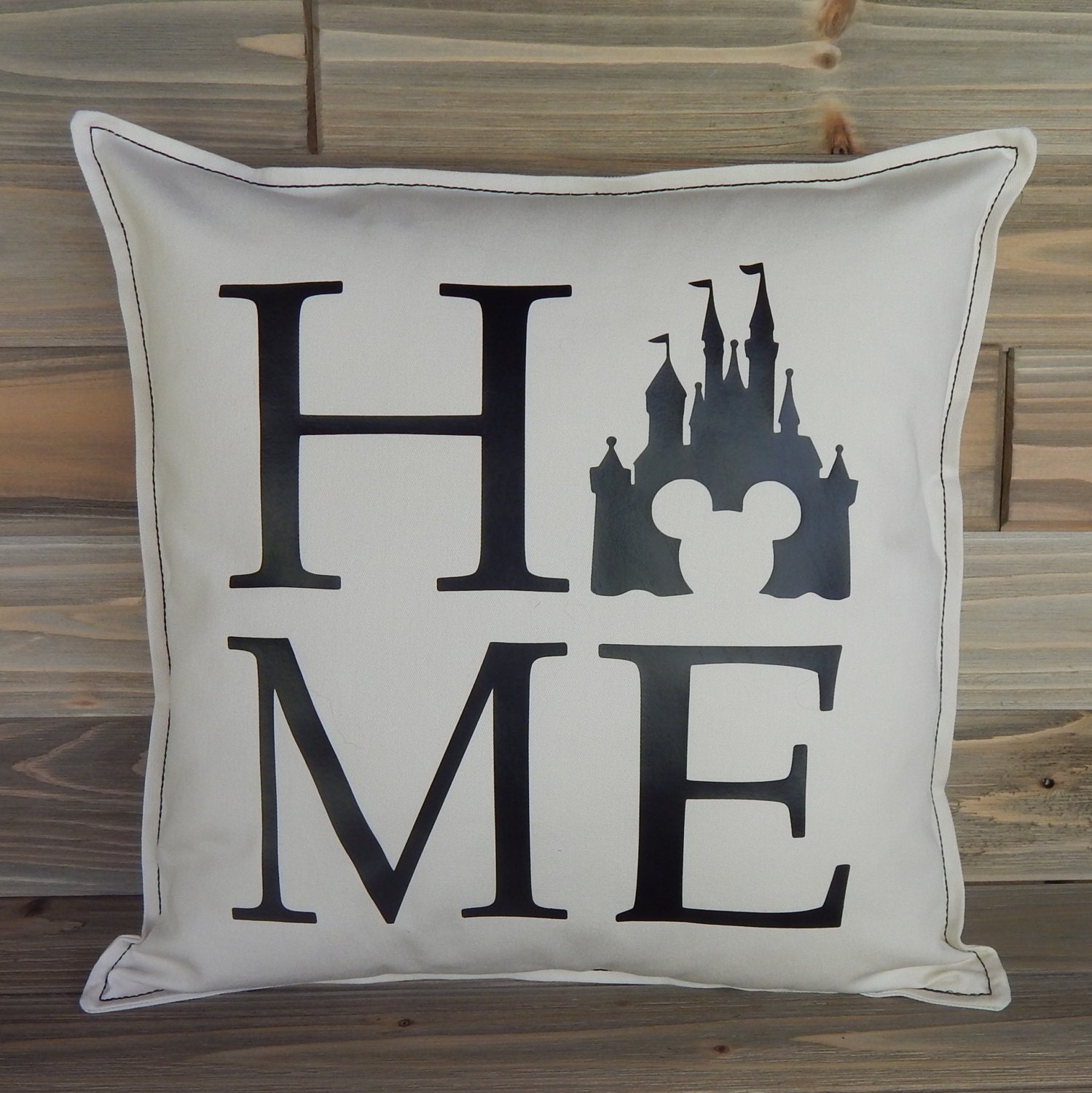 Disney inspired pillow cover 16x16 disney home decor disney world disney pillow cover disney gift cinderellas castle throw pillow