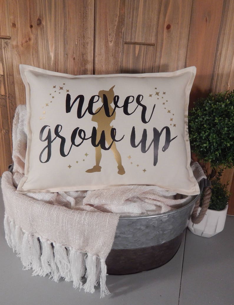 Peter pan pillow disney home decor disney pillow 12 x 16 pillow disney gift disney world disneyland decorative pillow throw pillow