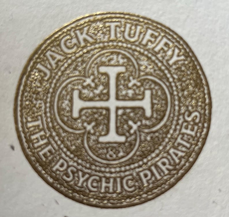 Each print is hand stamped with an embossed stamp of my band logo.