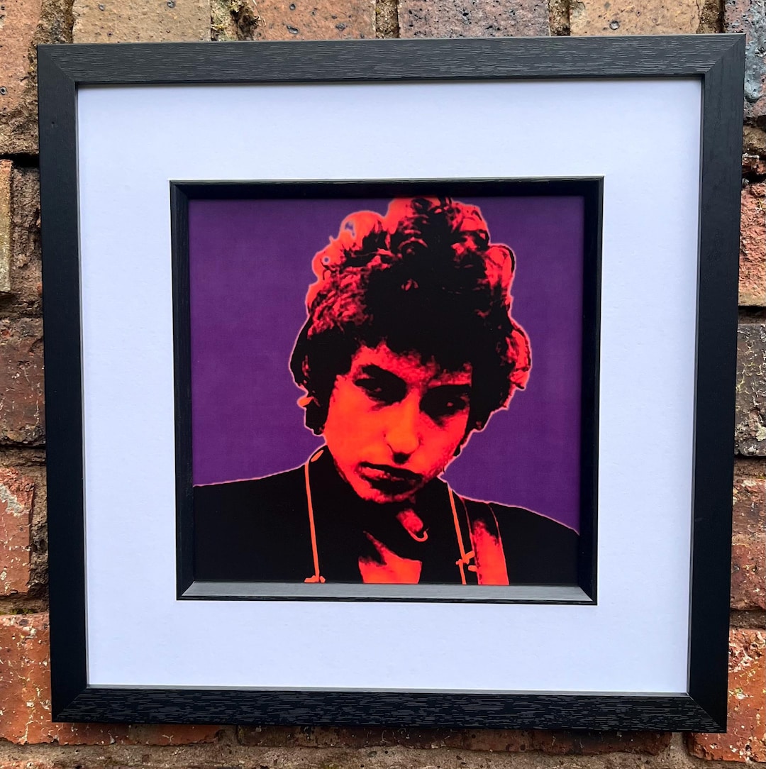 Bob Dylan - Vibrant Pop Art Portrait – 8”x8” Framed & Artist-signed - Etsy