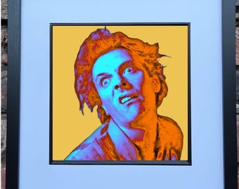 Drop Dead Fred - Vibrant Pop Art Portrait – 8”x8” Framed & Artist-Signed