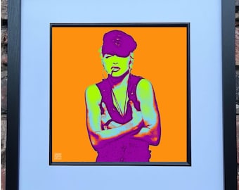 Madonna - Vibrant Pop Art Portrait – 8”x8” Framed & Artist-Signed