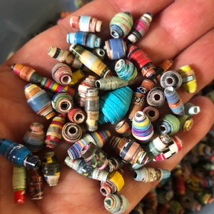 Handmade paper beads , by weight image 1