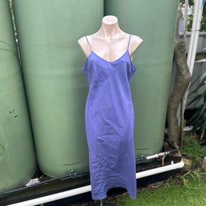 Y2 vintage purple lilac Silk Slip L Midi dress