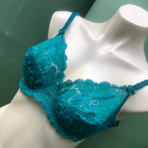 Vintage emerald French bra by LOU New 38C