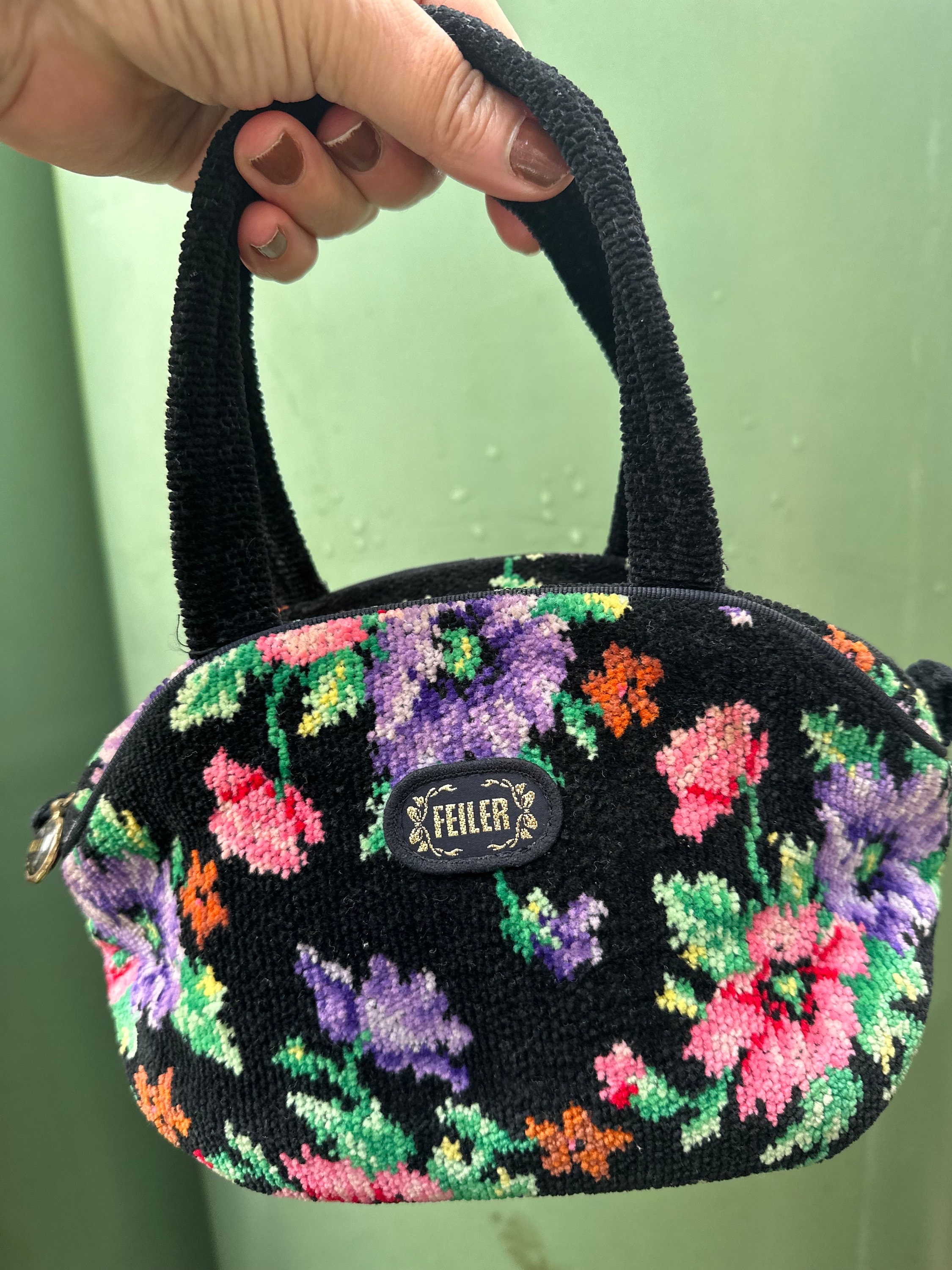 Feiler Germany Vintage Small Hand Woven Tapestry Look Bag - Etsy