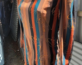 Sensational Vintage  MOD 1980'S STriped s Mini DRess